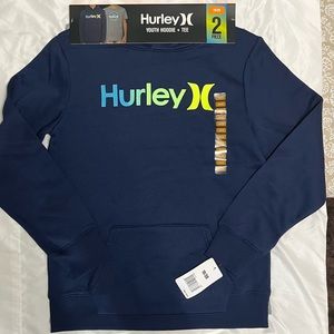 Hurley boys 18/20 2 piece sweatshirt/shirt set. NWT